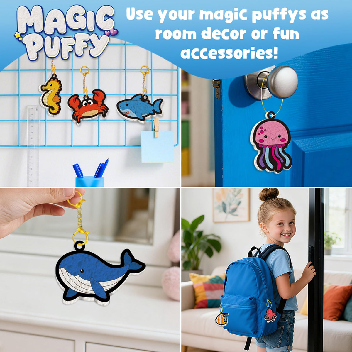 MZYTOZA Magic Foam kit includes keychains and string