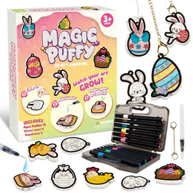 MZYTOZA Magic Foam Kit Easter Bunny puff art for kids, mess-free creativity.