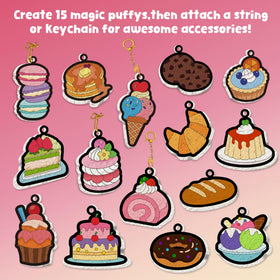 MZYTOZA Puff Paint Kit color cards and water brushes boost creativity.
