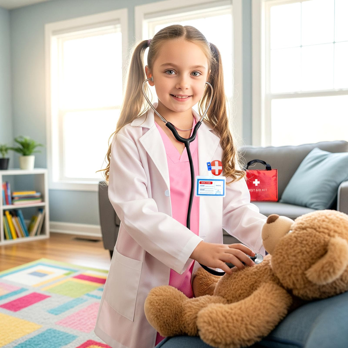 Nabobs lab coat and cap with accessories for career day or Halloween