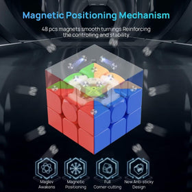 Nabreeli magnetic speed cube 3x3 side view highlighting compact design reduces fatigue