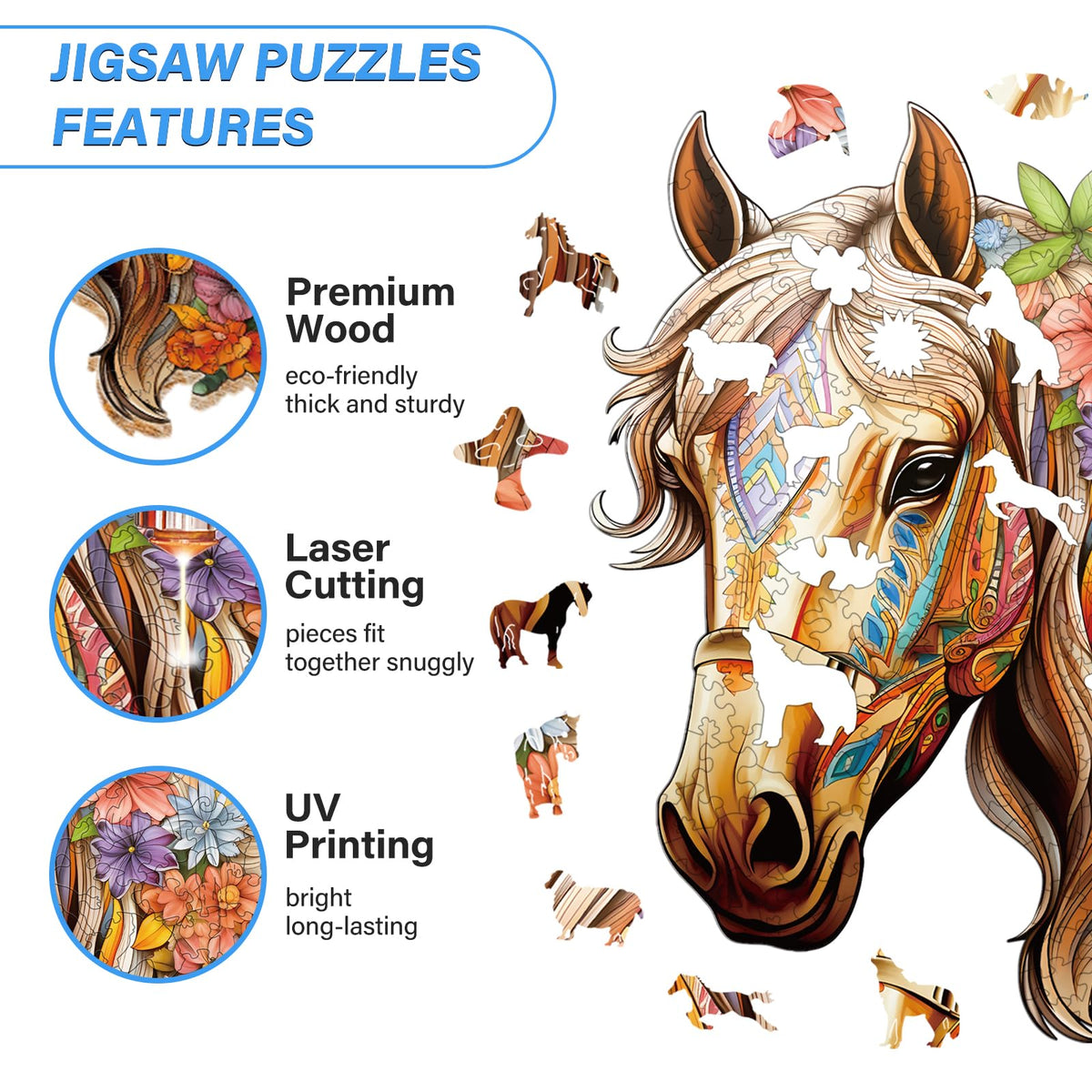 NABYSHOP basswood puzzle pieces with smooth, durable edges