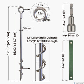 NACETURE adjustable tie down straps for durable outdoor stabilization