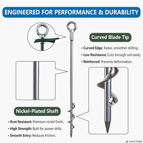 NACETURE power wrench adapter enabling faster screw in anchoring