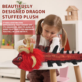 Nadou TLOZ Demon Dragon plush long red hair adds dynamic flair.
