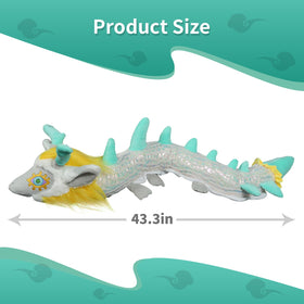 Nadou TLOZ Light Dragon plush with blue horns and yellow whiskers for playful decor