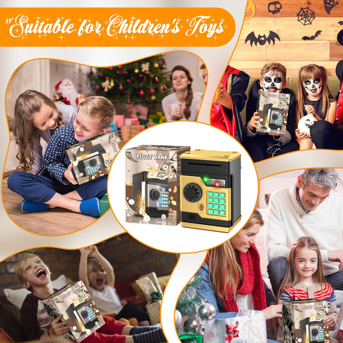 NAFEIV piggy bank battery compartment access powering interactive play