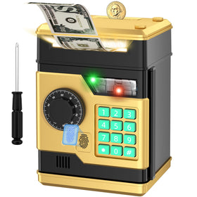 NAFEIV piggy bank front view with password and fingerprint access for secure saving