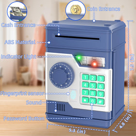 NAFEIV Piggy Bank keypad and fingerprint area for quick, secure unlocking