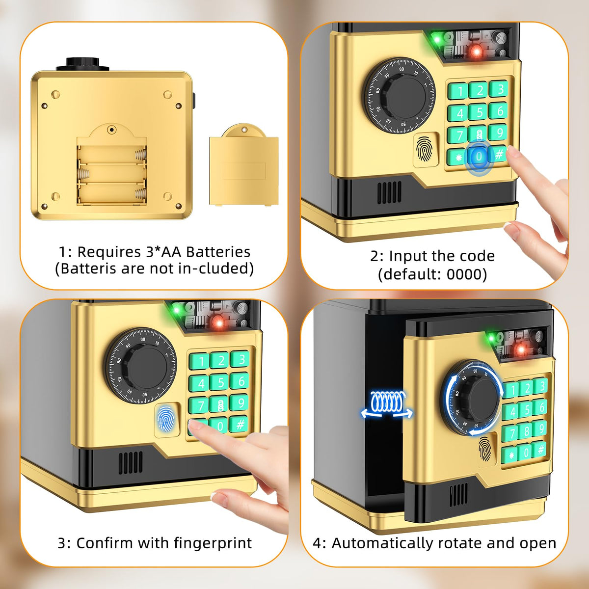 NAFEIV piggy bank with music function for a motivating saving moment