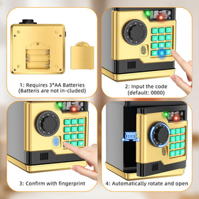 NAFEIV piggy bank with music function for a motivating saving moment