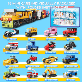 NAFONRU long train buildable set for group activity and creative storytelling