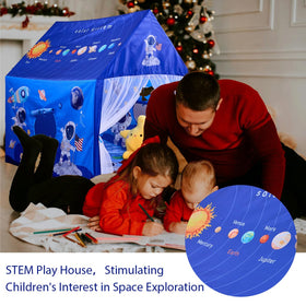 Naibrxh Space Rocket Tent portable assembly shows quick setup for parents
