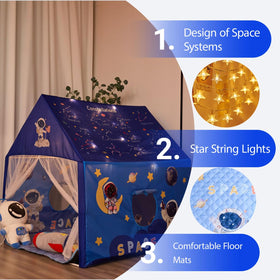 Naibrxh Space Rocket Tent side view highlights portability for easy setup anywhere