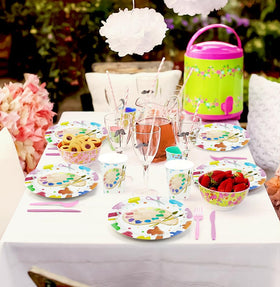 NAIWOXI art paint tableware set, all-in-one decorations for creative celebrations.