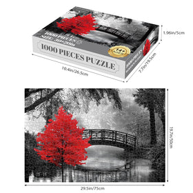 Najiaxiaowu wooden puzzle with 75x50 cm image supports easy viewing