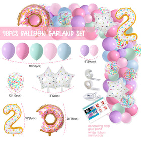 NALONER Pastel donut balloons set to enhance theme consistency and charm.