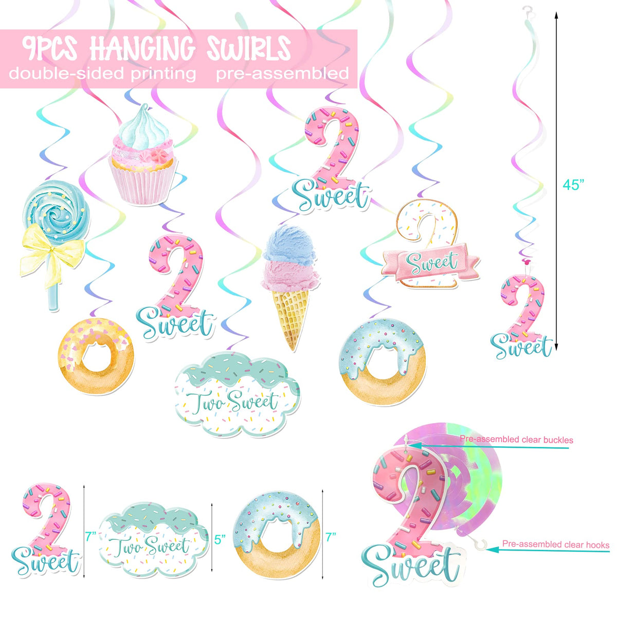 NALONER Two Sweet birthday crown adds a charming photo focal point.