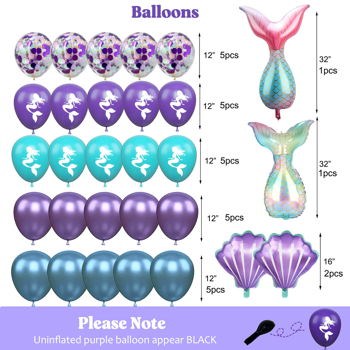 Nalyee mermaid balloon garland brightens the room with ocean-inspired hues.