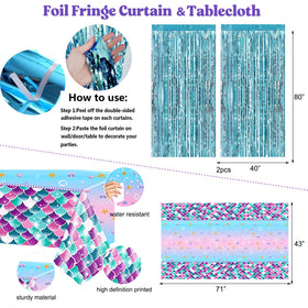 Nalyee mermaid confetti sprinkles color and whimsy across tabletops and invitations.