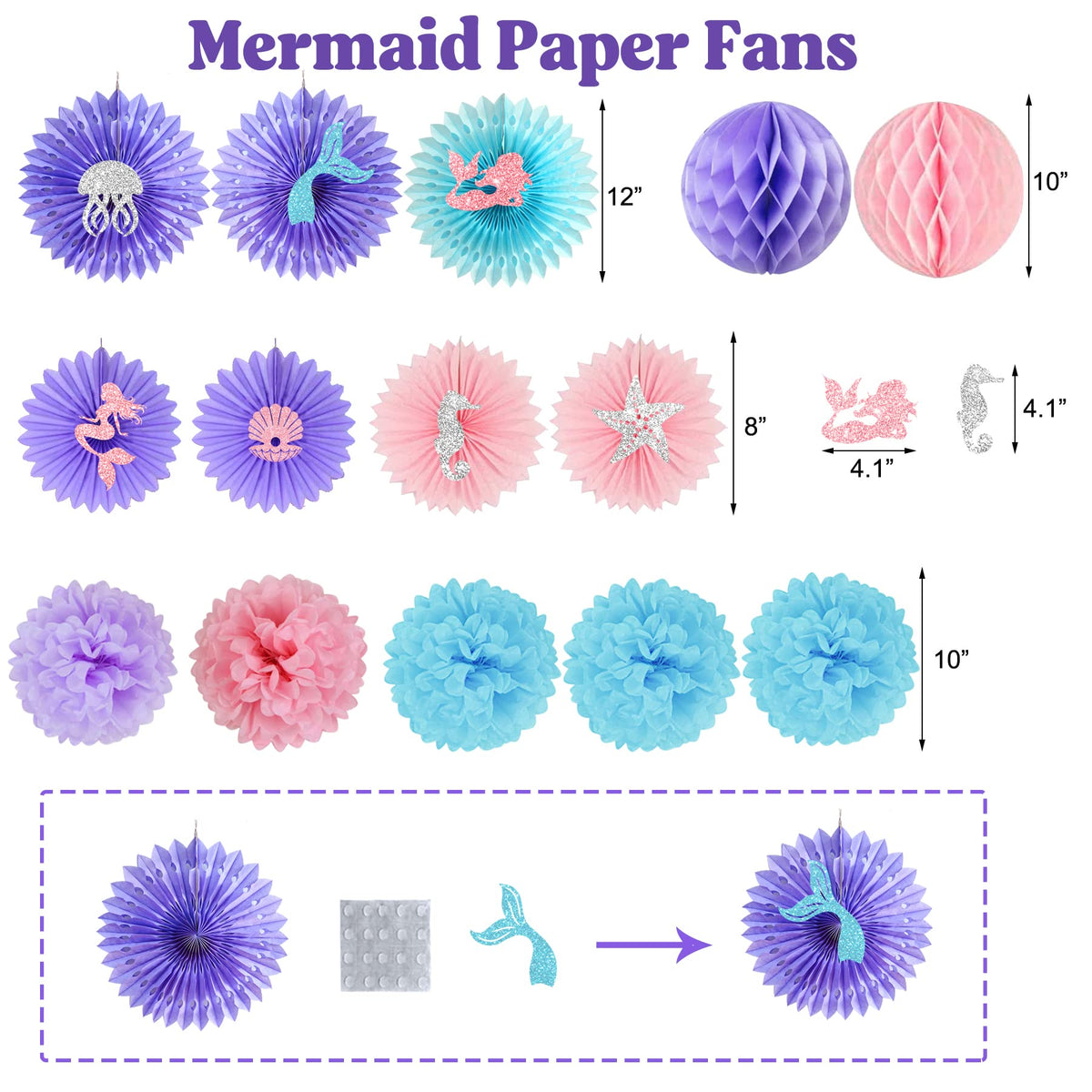 Nalyee mermaid cupcake toppers add playful sparkle to snacks and photos.