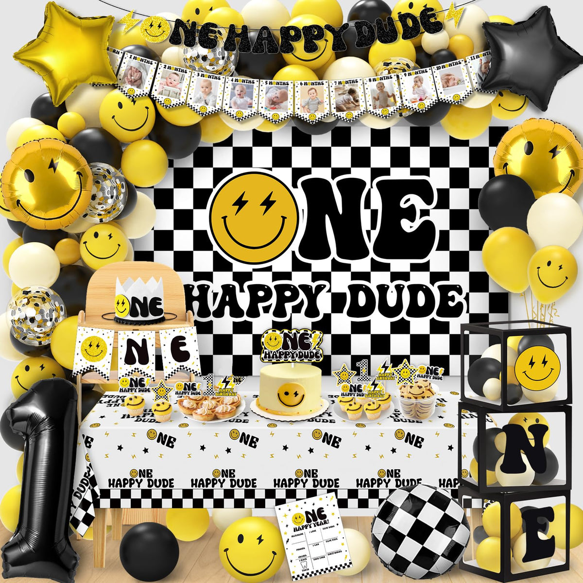 NANAGALI One Happy Dude banner brightens the party backdrop for a memorable first birthday.