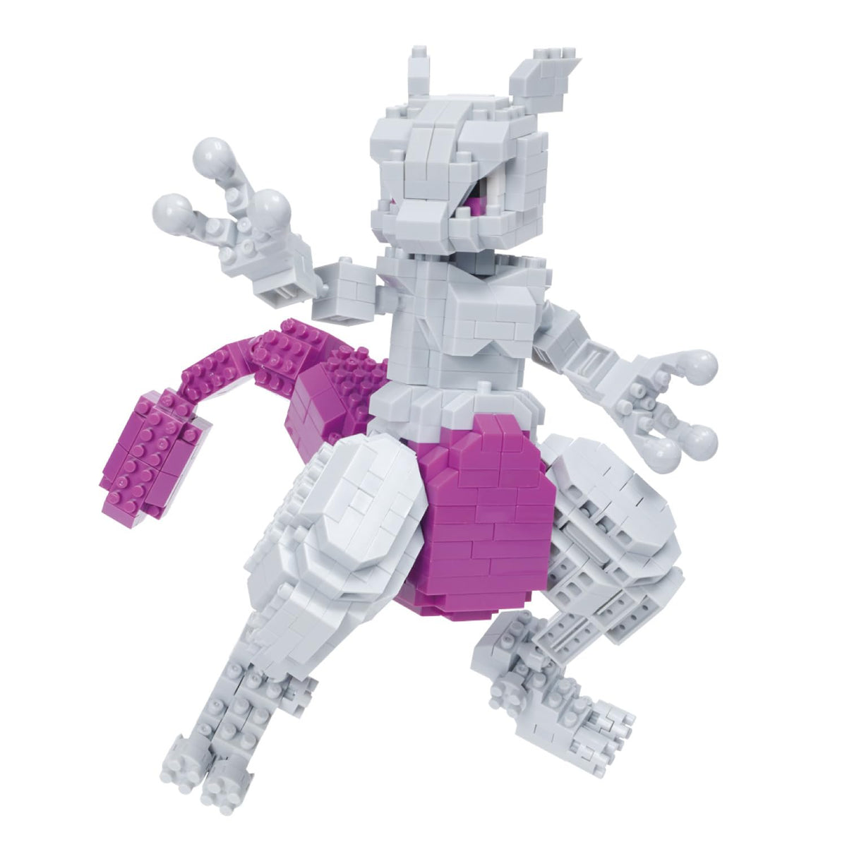 Nanoblock Mewtwo Deluxe Edition assembly in progress for builders.