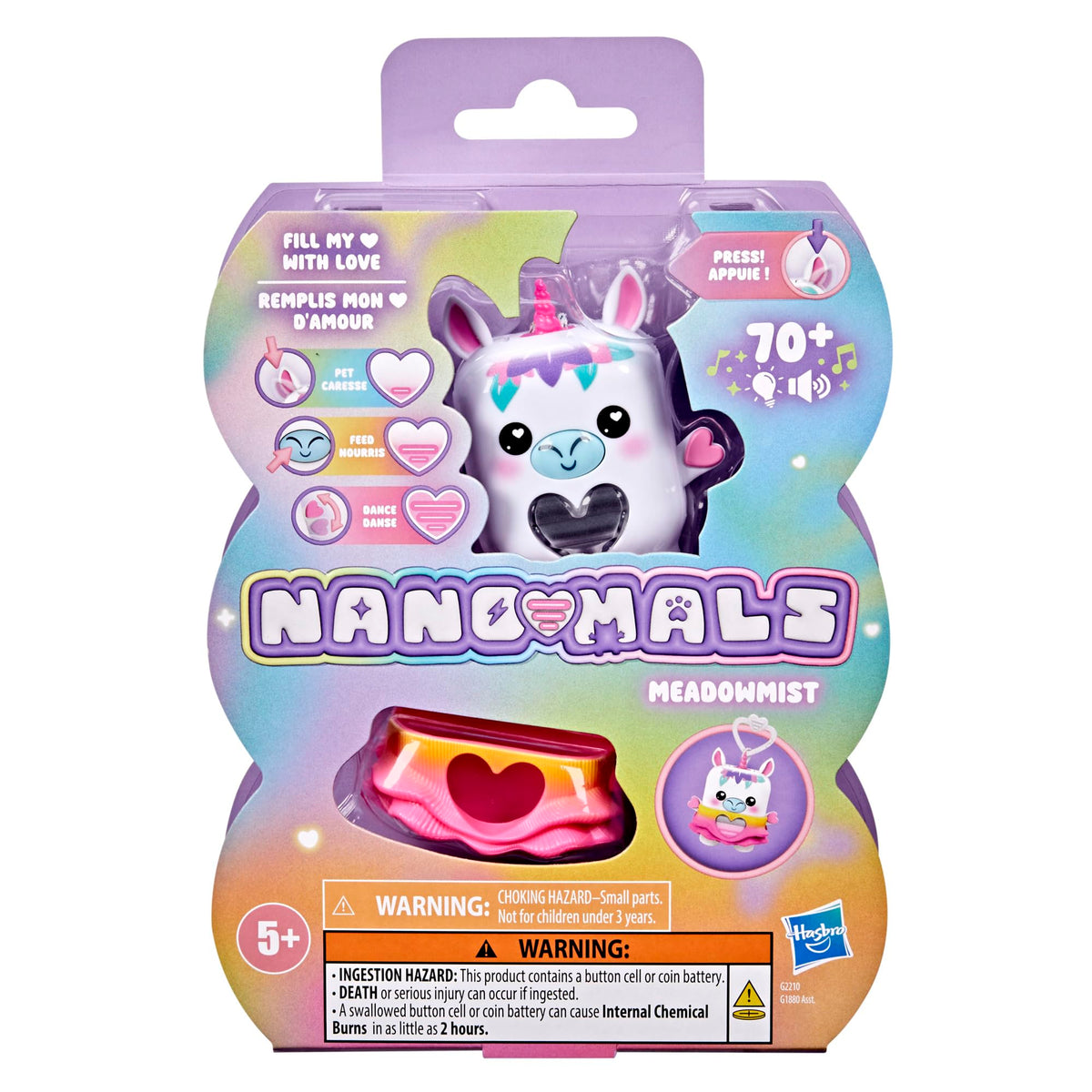 Nano-MALS Meadowmist unicorn responds when you press her ears for petting