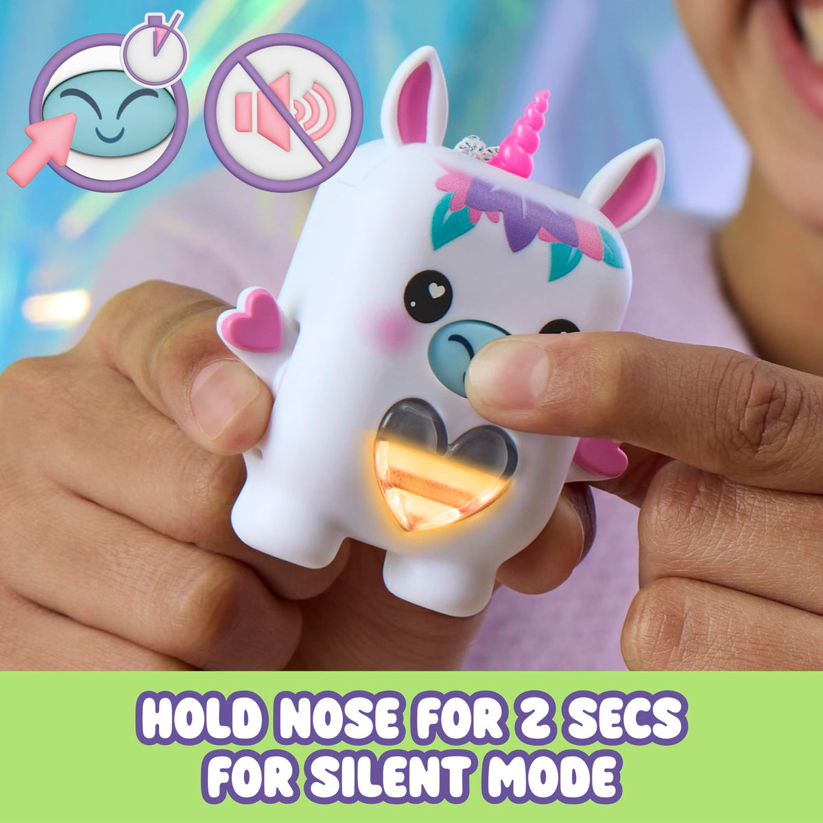 Nano-MALS Meadowmist unicorn pink and yellow outfit snaps on for sensory play