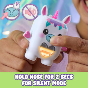 Nano-MALS Meadowmist unicorn pink and yellow outfit snaps on for sensory play