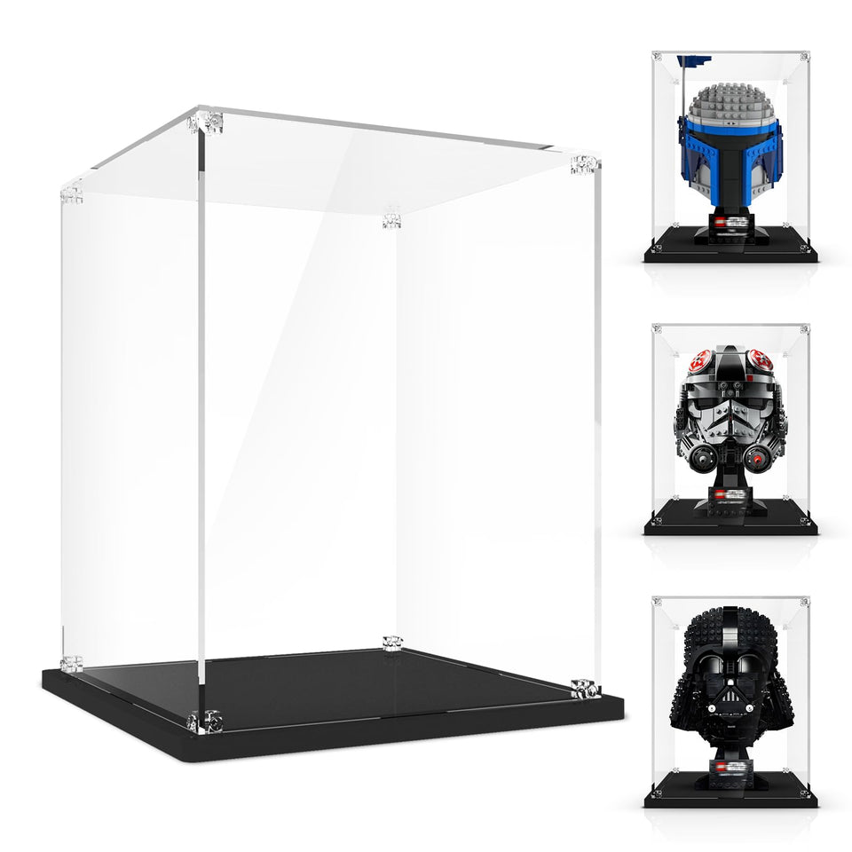 NAOCARD acrylic display case for LEGO Star Wars helmet with dust protection