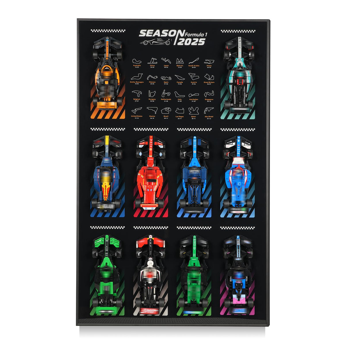 NAOCARD display wallboard with aluminum frame for wall-mounted showcase.