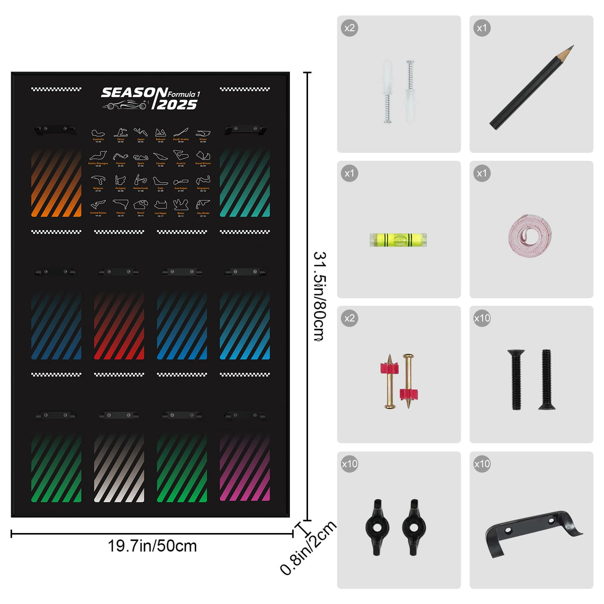 NAOCARD space-saving wall display frees desk space for collections.