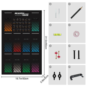NAOCARD space-saving wall display frees desk space for collections.