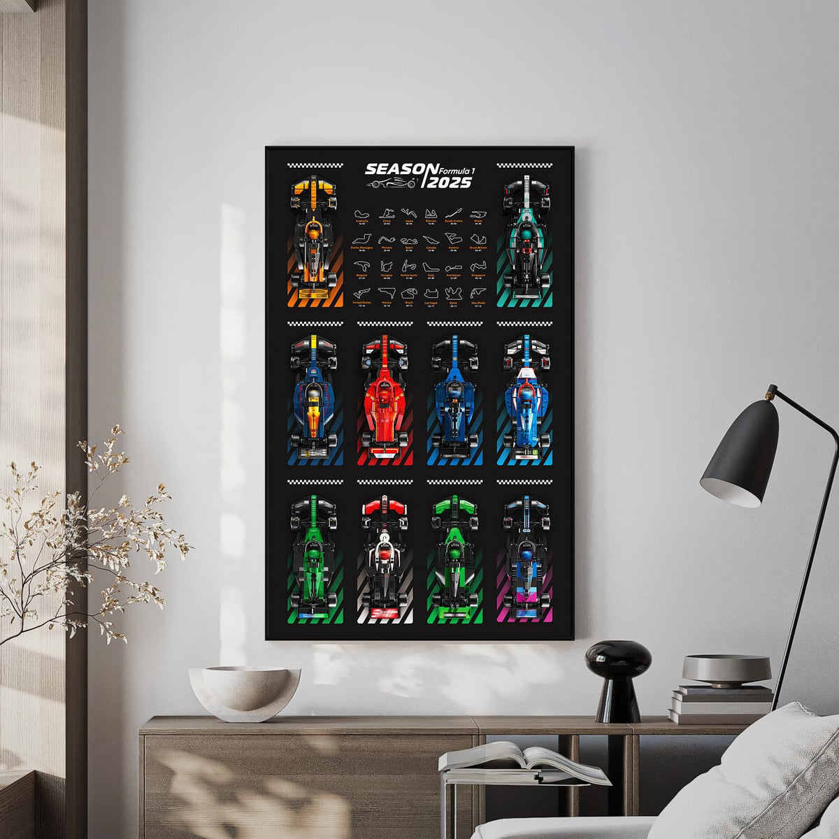 NAOCARD wall-mounted setup showing quick mounting for Lego cars.