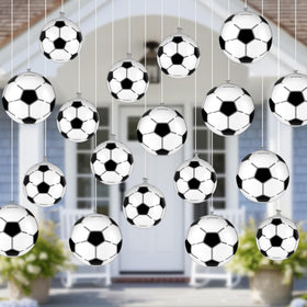 Naozinebi 24-pcs inflatable mini soccer balls package for versatile beach decor and games.