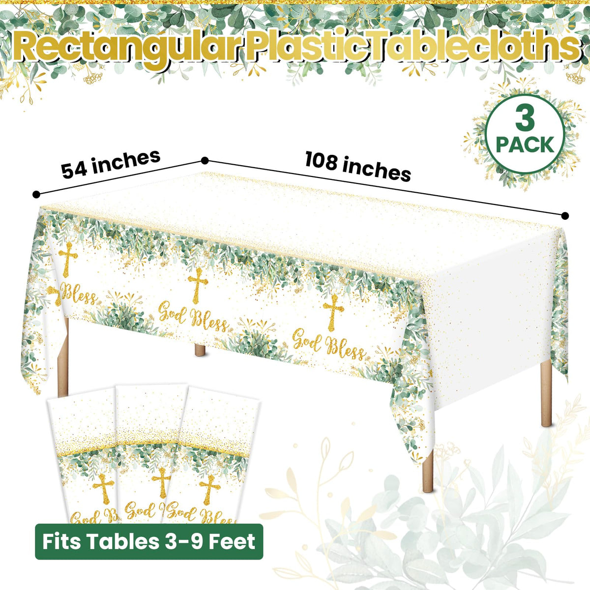 Naozinebi baptism tablecloth with waterproof protection for surfaces
