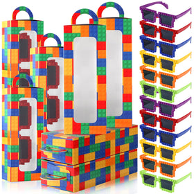 Naozinebi block party gift boxes in vibrant colors for candies and prizes.