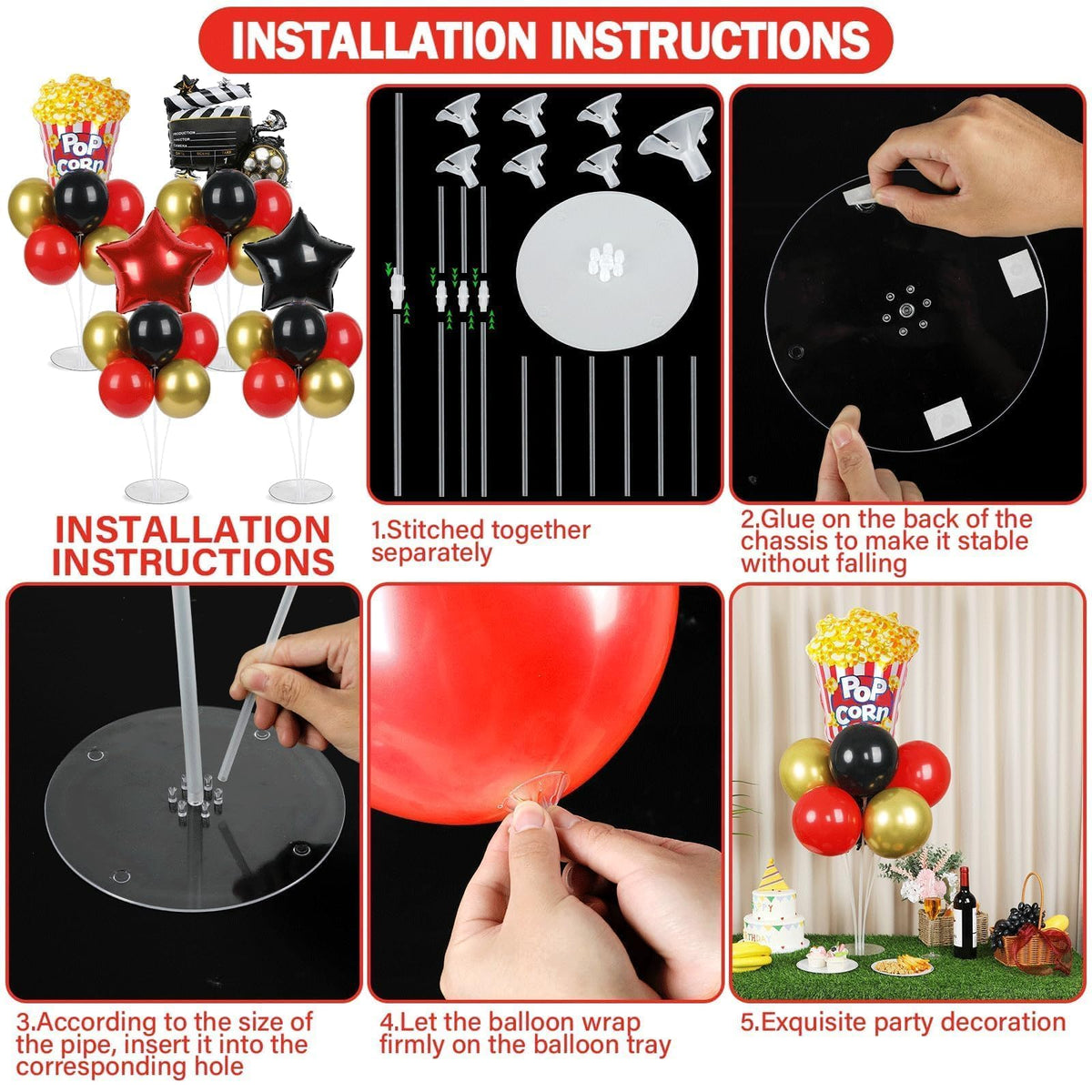 Naozinebi clapboard foil balloon highlights movie theme for photos