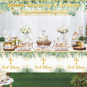 Naozinebi disposable party tablecloth enables quick cleanup