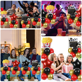 Naozinebi gold balloons add a premium shimmer to the centerpiece