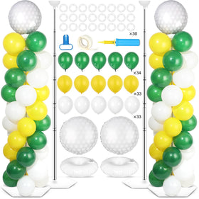 Naozinebi golf ball balloon column stand assembly with adjustable height for events.
