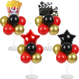 Naozinebi Movie Night stand with assembled centerpiece for cinematic table decoration