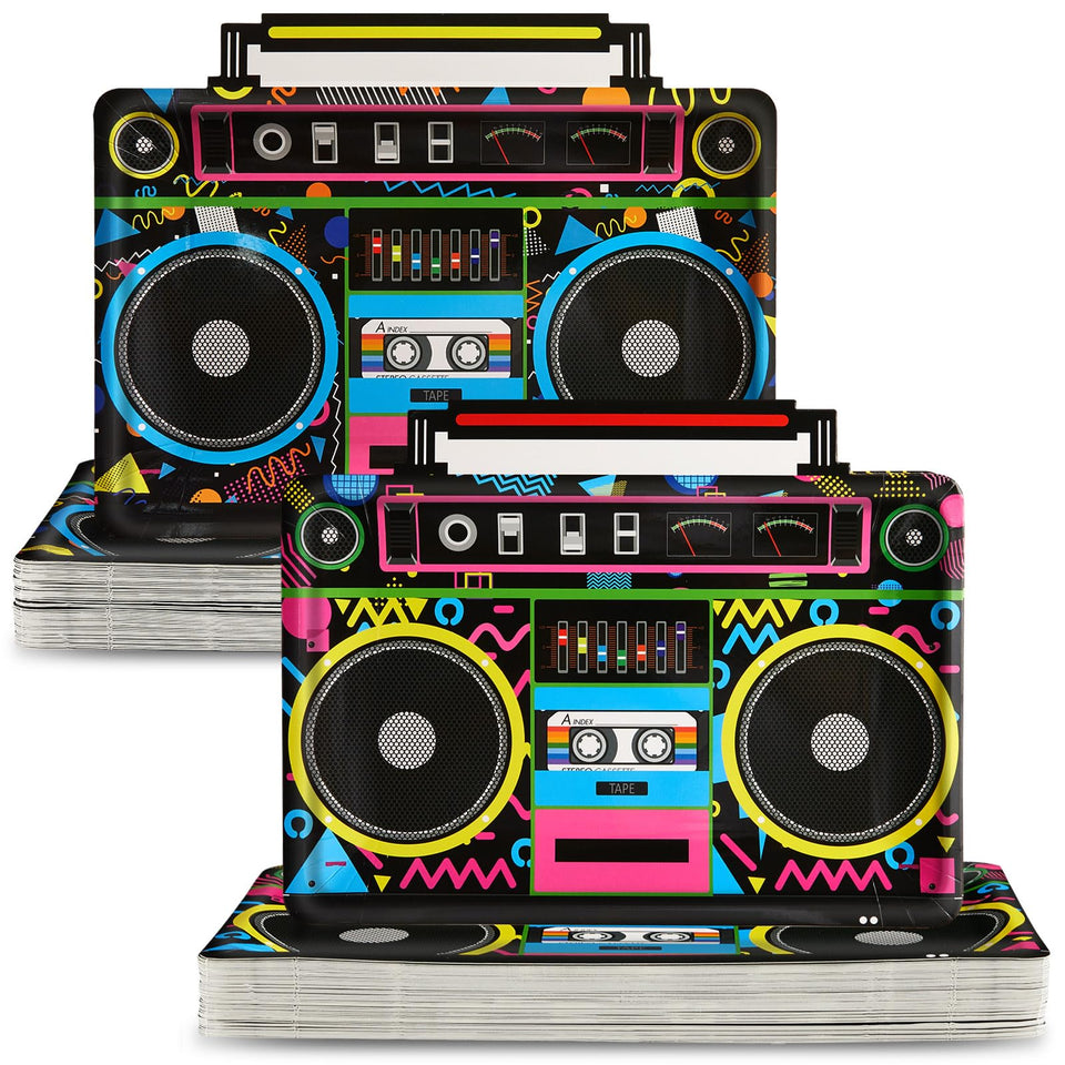 Naozinebi radio boombox plates design for parties, durable and vibrant.