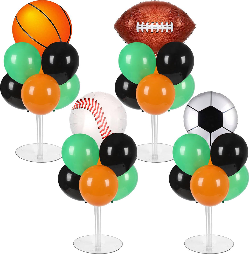 Naozinebi basketball foil balloon centerpiece for vibrant sports party tables