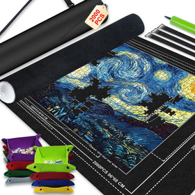 Napzy jigsaw puzzle mat with eight trays for organized piece sorting during assembly.