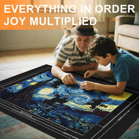 Napzy puzzle mat rolled storage keeps progress flat and safe for transport.