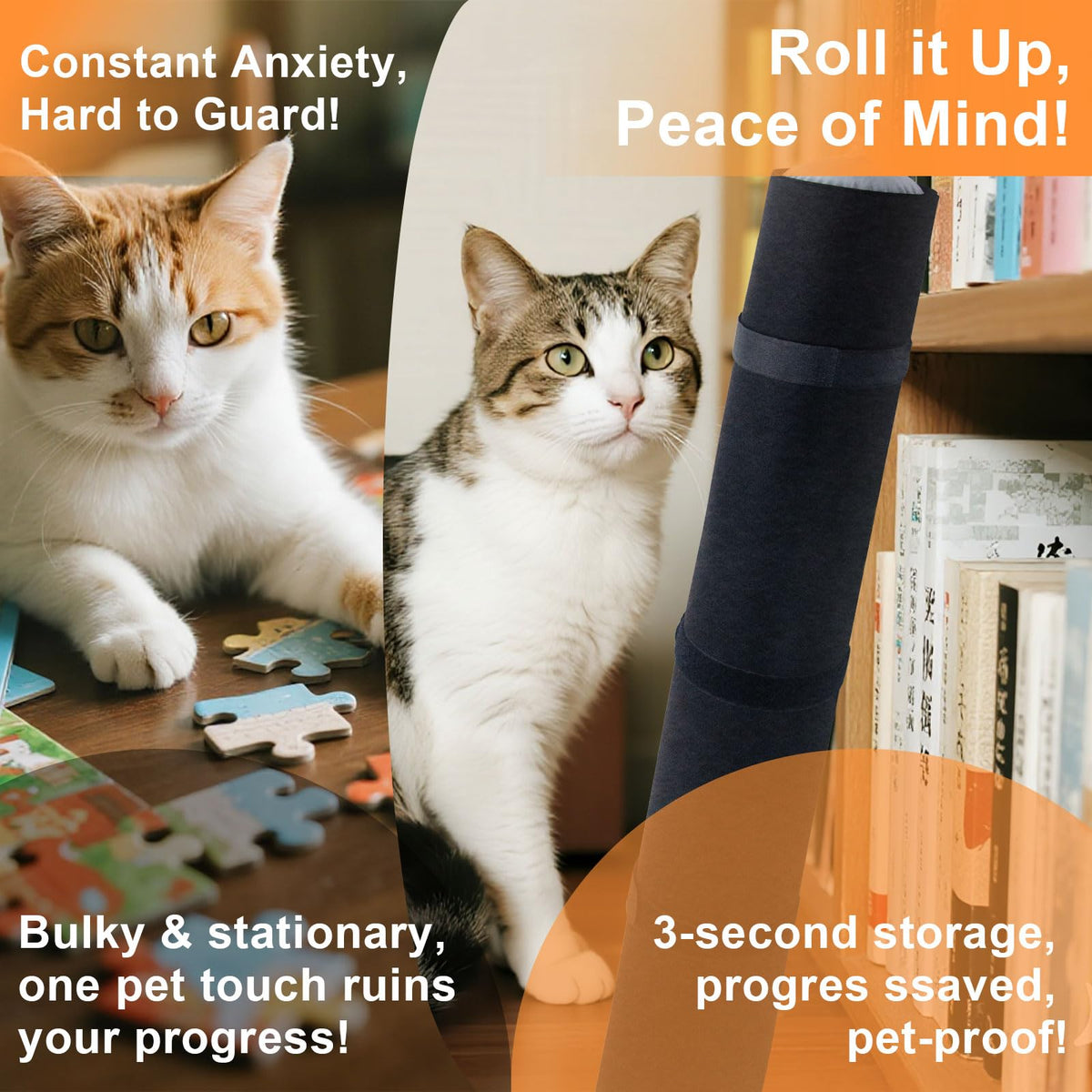 Napzy smooth-top puzzle mat provides stable building surface.