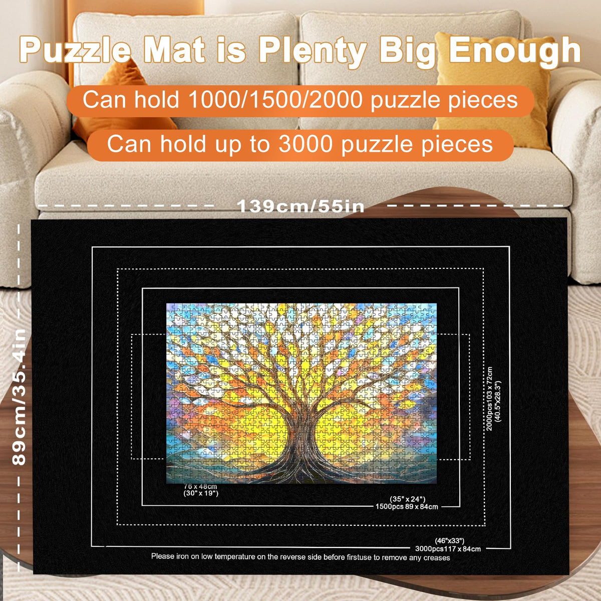 Napzy non-slip design keeps puzzle pieces in place.