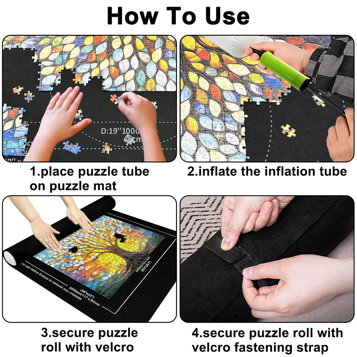 Napzy organized puzzle storage reduces table clutter.